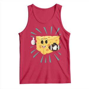 Funny Cheese Head Football Player Sports Gift Idea Tank Top TS12 Red Print Your Wear
