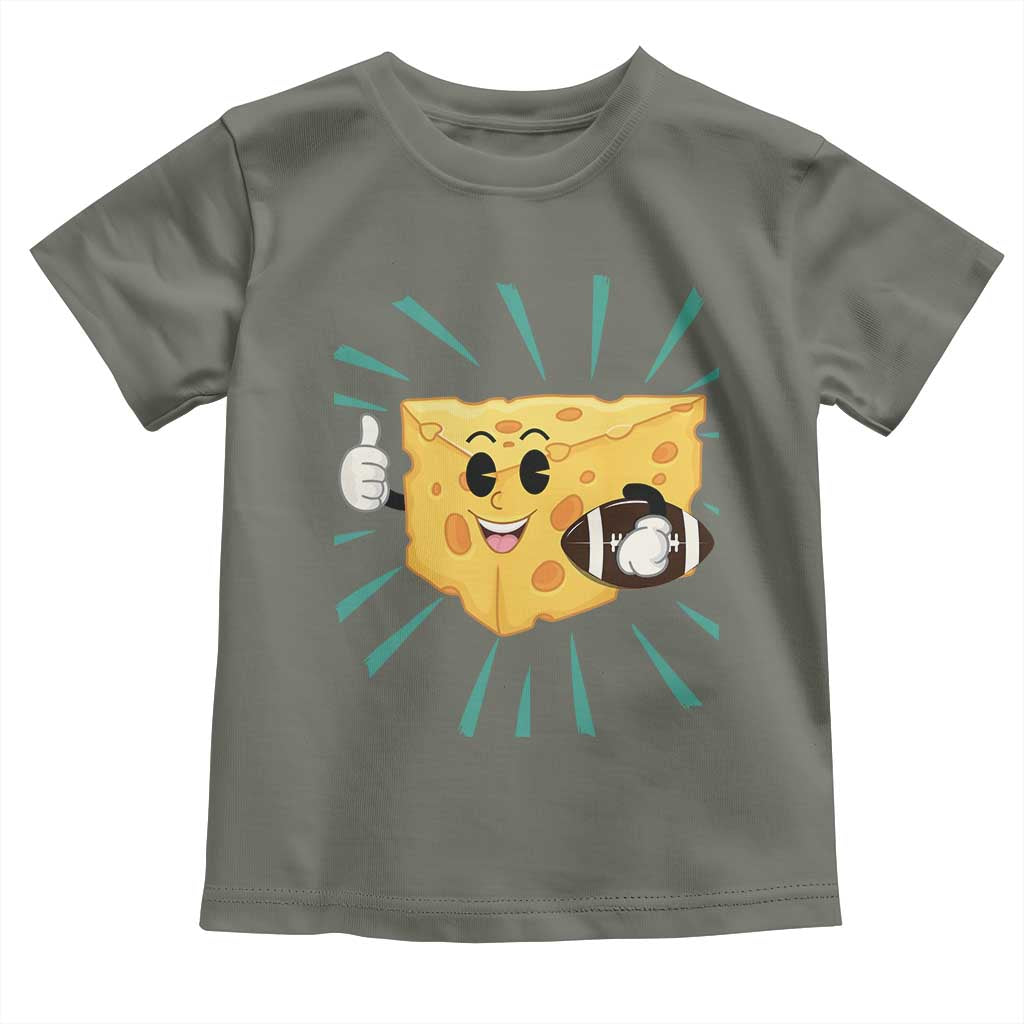 Funny Chz Head Football Player Sports Gift Idea Toddler T Shirt TS12 Military Green Print Your Wear