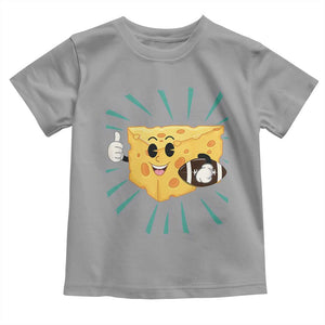 Funny Cheese Head Football Player Sports Gift Idea Toddler T Shirt TS12 Sport Gray Print Your Wear