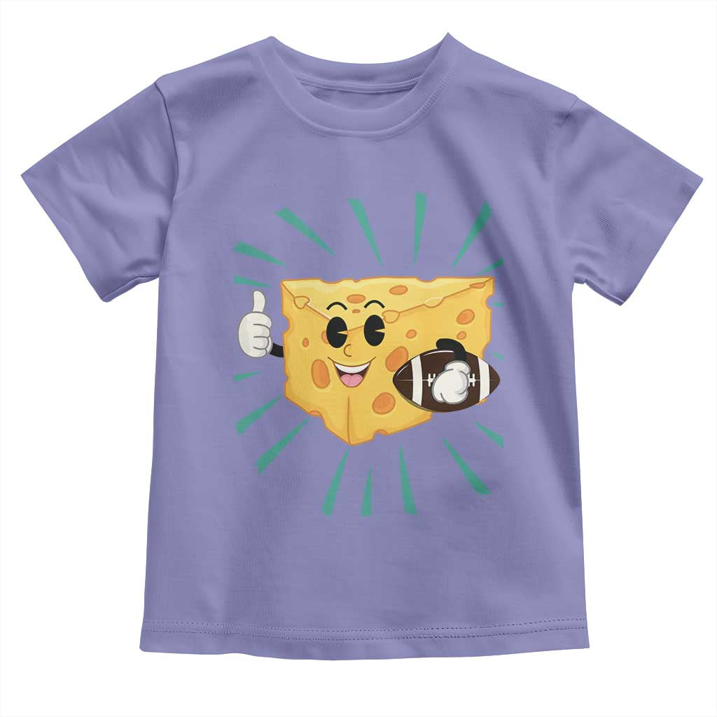 Funny Cheese Head Football Player Sports Gift Idea Toddler T Shirt TS12 Violet Print Your Wear