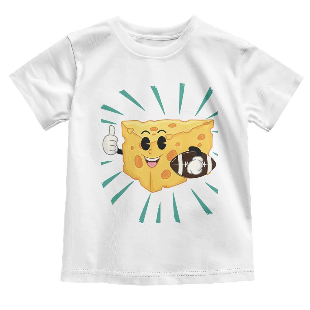 Funny Cheese Head Football Player Sports Gift Idea Toddler T Shirt TS12 White Print Your Wear