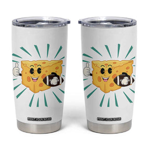Funny Cheese Head Football Player Sports Gift Idea Tumbler Cup TS12 White Print Your Wear