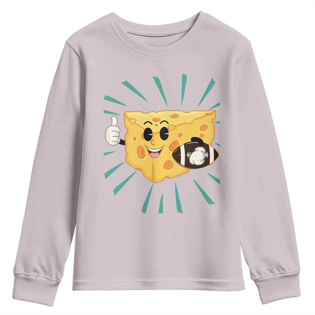 Funny Chz Head Football Player Sports Gift Idea Youth Sweatshirt TS12 Ice Gray Print Your Wear
