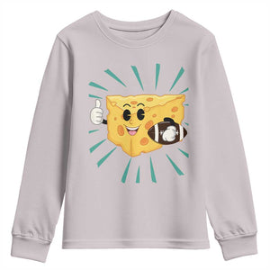 Funny Chz Head Football Player Sports Gift Idea Youth Sweatshirt TS12 Ice Gray Print Your Wear
