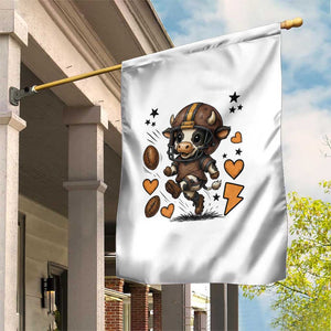 Football Lover Garden Flag Cute Dairy Cow Playing Football TS12 Print Your Wear