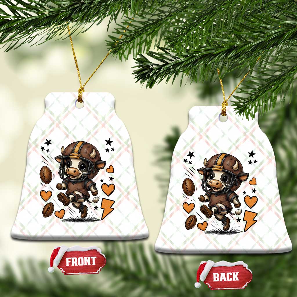 Football Lover Ceramic Ornament Cute Dairy Cow Playing Football TS12 Print Your Wear