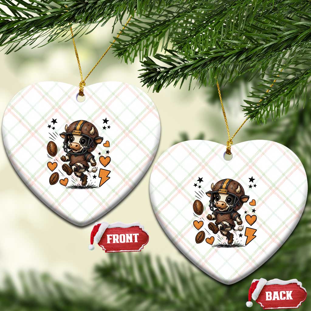 Football Lover Ceramic Ornament Cute Dairy Cow Playing Football TS12 Print Your Wear