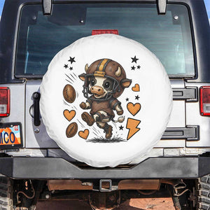 Football Lover Spare Tire Cover Cute Dairy Cow Playing Football TS12 No hole White Print Your Wear