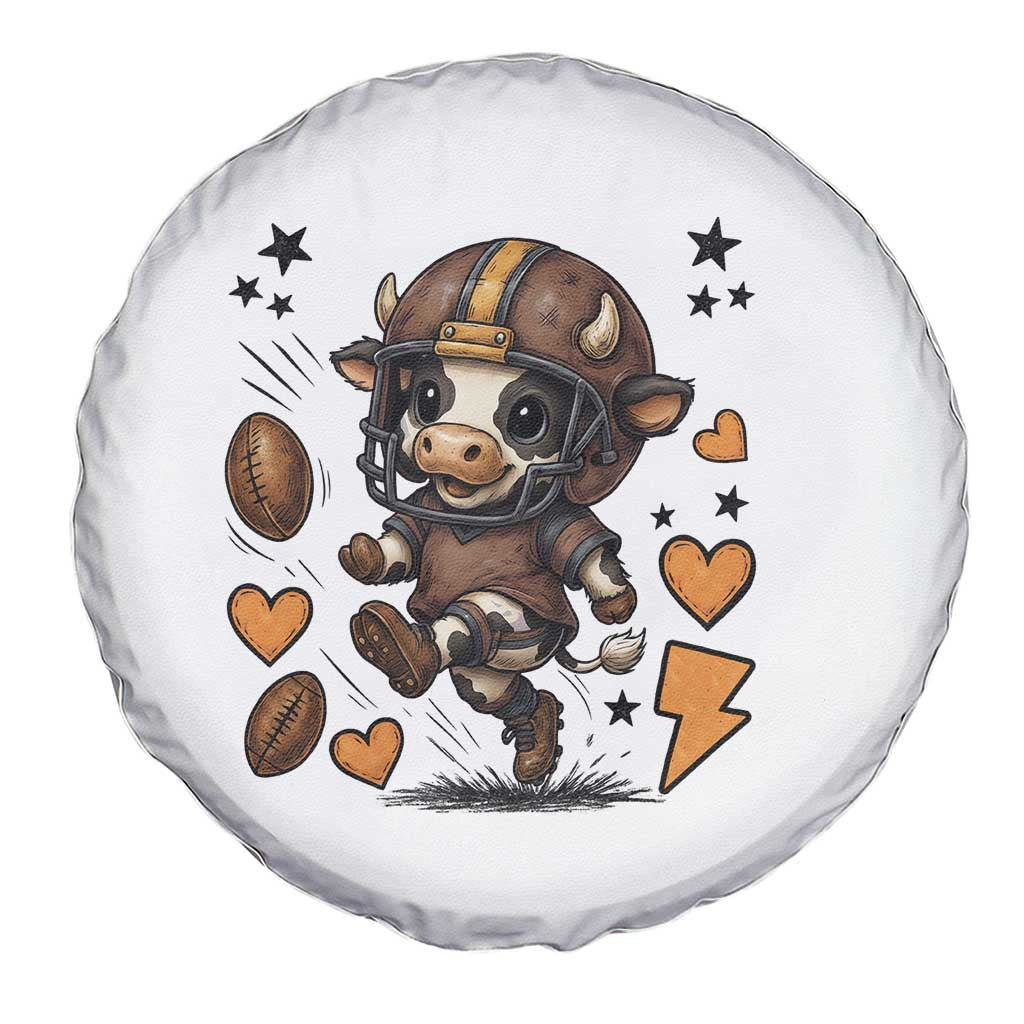 Football Lover Spare Tire Cover Cute Dairy Cow Playing Football TS12 Print Your Wear