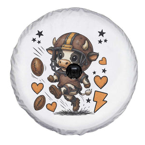 Football Lover Spare Tire Cover Cute Dairy Cow Playing Football TS12 Print Your Wear