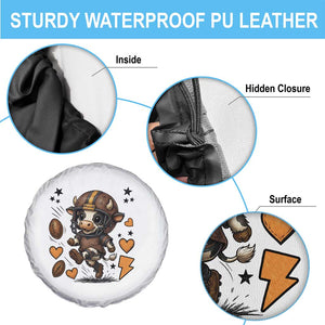 Football Lover Spare Tire Cover Cute Dairy Cow Playing Football TS12 Print Your Wear