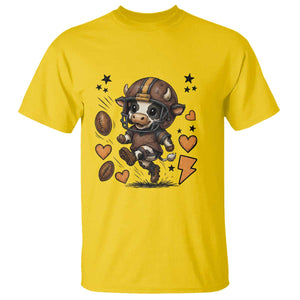 Football Lover T Shirt Cute Dairy Cow Playing Football TS12 Daisy Print Your Wear