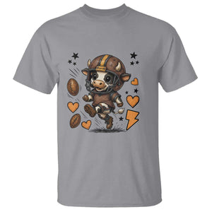 Football Lover T Shirt Cute Dairy Cow Playing Football TS12 Sport Gray Print Your Wear