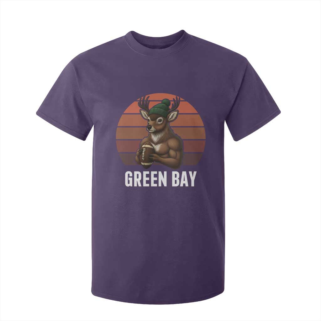 Deer Green Bay Football T Shirt For Kid Retro Vintage Style TS12 Purple Print Your Wear