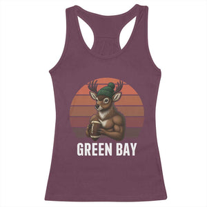 Deer Green Bay Football Racerback Tank Top Retro Vintage Style - Print Your Wear