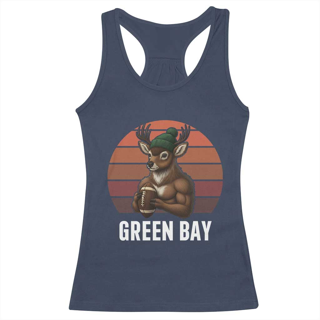 Deer GFF Retro Vintage Style Football Gift Racerback Tank Top TS12 Navy Print Your Wear