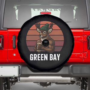 Deer Green Bay Football Spare Tire Cover Retro Vintage Style TS12 Black Print Your Wear