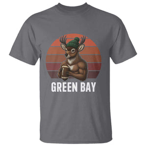 Deer Green Bay Football T Shirt Retro Vintage Style TS12 Charcoal Print Your Wear