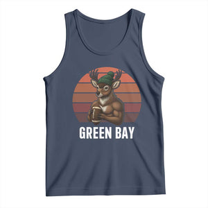 Deer Green Bay Football Tank Top Retro Vintage Style TS12 Navy Print Your Wear