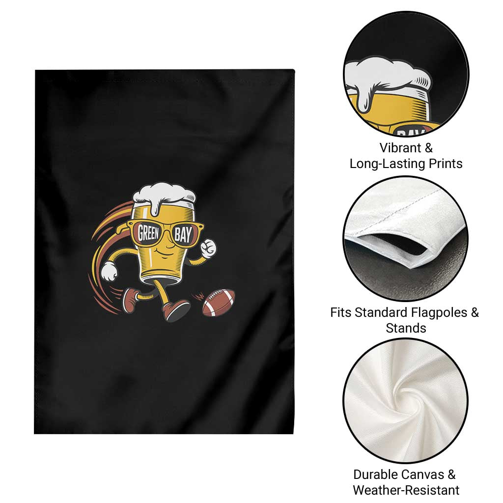 Funny Beer Mug Playing Football Garden Flag Team Supporter Green Bay Gift TS12 Print Your Wear