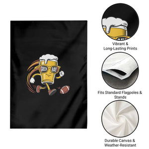 Funny Beer Mug Playing Football Garden Flag Team Supporter Green Bay Gift TS12 Print Your Wear