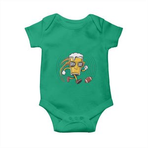 Funny Beer Mug Playing Football Baby Onesie Team Supporter GFF Gift TS12 Irish Green Print Your Wear