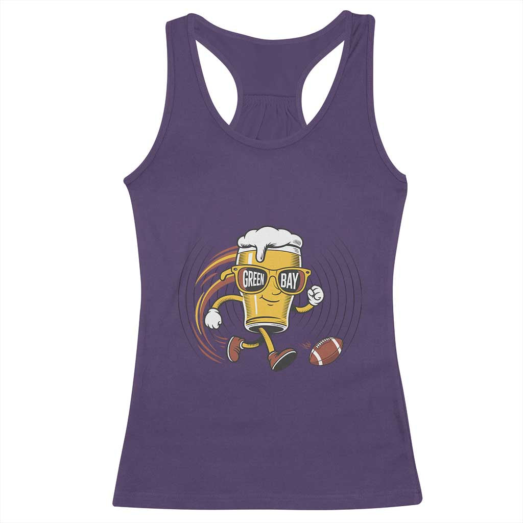 Funny Beer Mug Playing Football Racerback Tank Top Team Supporter GFF Gift TS12 Purple Print Your Wear