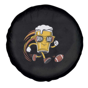 Funny Beer Mug Playing Football Spare Tire Cover Team Supporter Green Bay Gift TS12 Print Your Wear