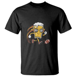 Funny Beer Mug Playing Football T Shirt Team Supporter Green Bay Gift TS12 Black Print Your Wear