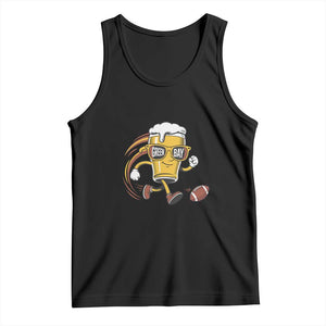 Funny Beer Mug Playing Football Tank Top Team Supporter Green Bay Gift TS12 Black Print Your Wear