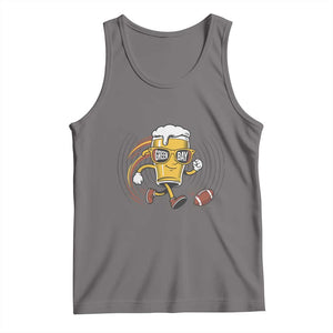 Funny Beer Mug Playing Football Tank Top Team Supporter Green Bay Gift TS12 Deep Heather Print Your Wear