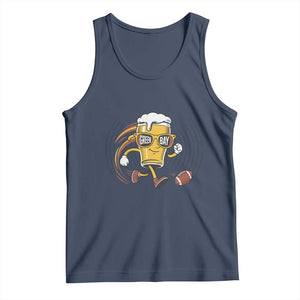 Funny Beer Mug Playing Football Tank Top Team Supporter Green Bay Gift TS12 Navy Print Your Wear