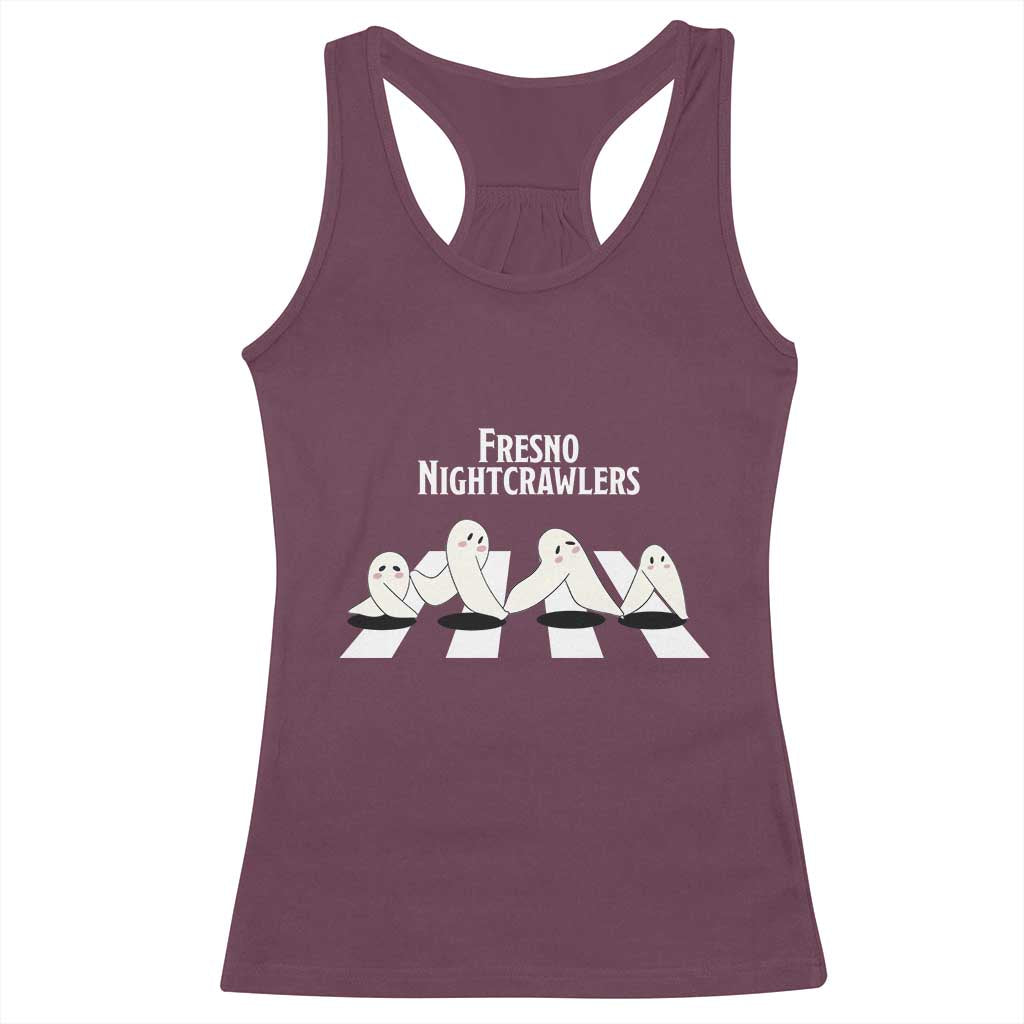 Fresno Nightcrawler Racerback Tank Top Folklore Gothic Horror Cryptid Gift TS12 Maroon Print Your Wear
