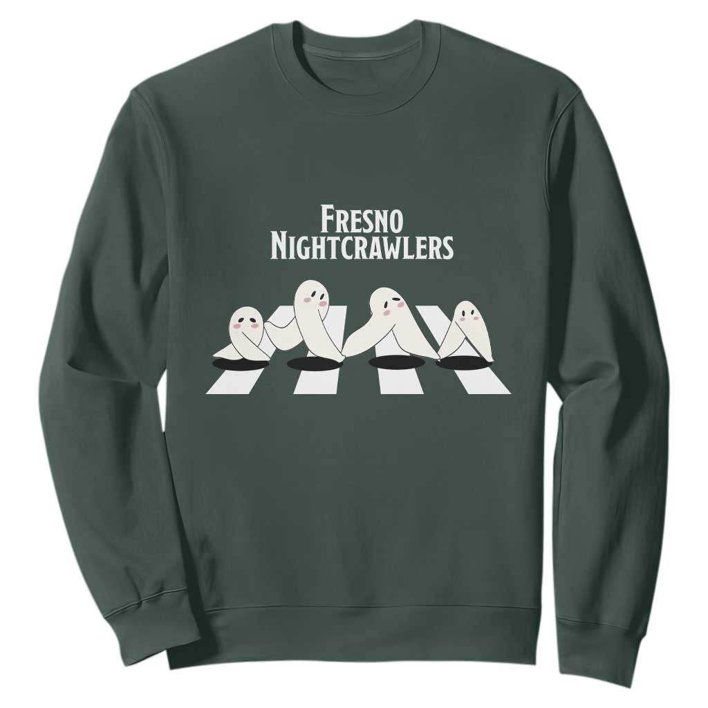 Fresno Nightcrawler Sweatshirt Folklore Gothic Horror Cryptid Gift TS12 Dark Forest Green Print Your Wear