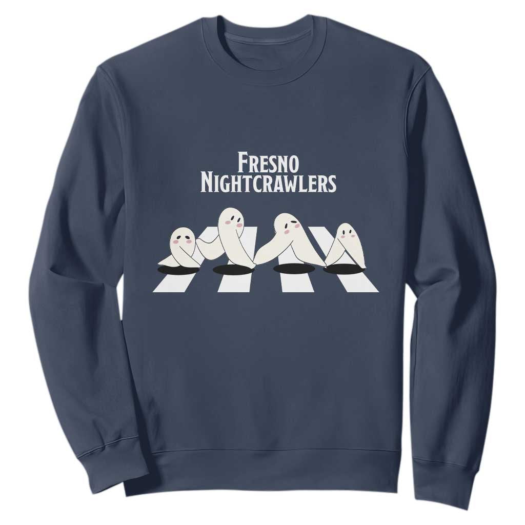 Fresno Nightcrawler Sweatshirt Folklore Gothic Horror Cryptid Gift TS12 Navy Print Your Wear