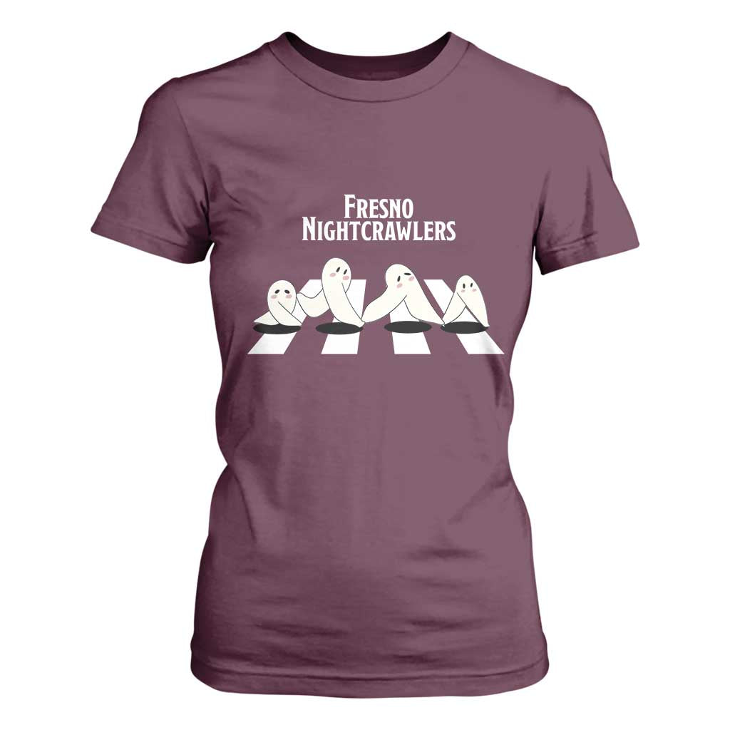 Fresno Nightcrawler T Shirt For Women Folklore Gothic Horror Cryptid Gift TS12 Maroon Print Your Wear