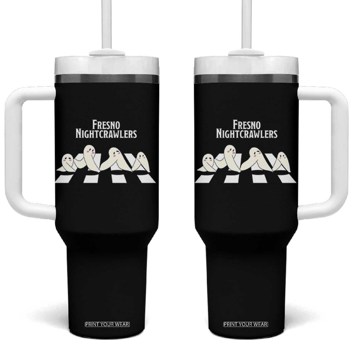 Fresno Nightcrawler Tumbler With Handle Folklore Gothic Horror Cryptid Gift TS12 One Size: 40 oz Black Print Your Wear