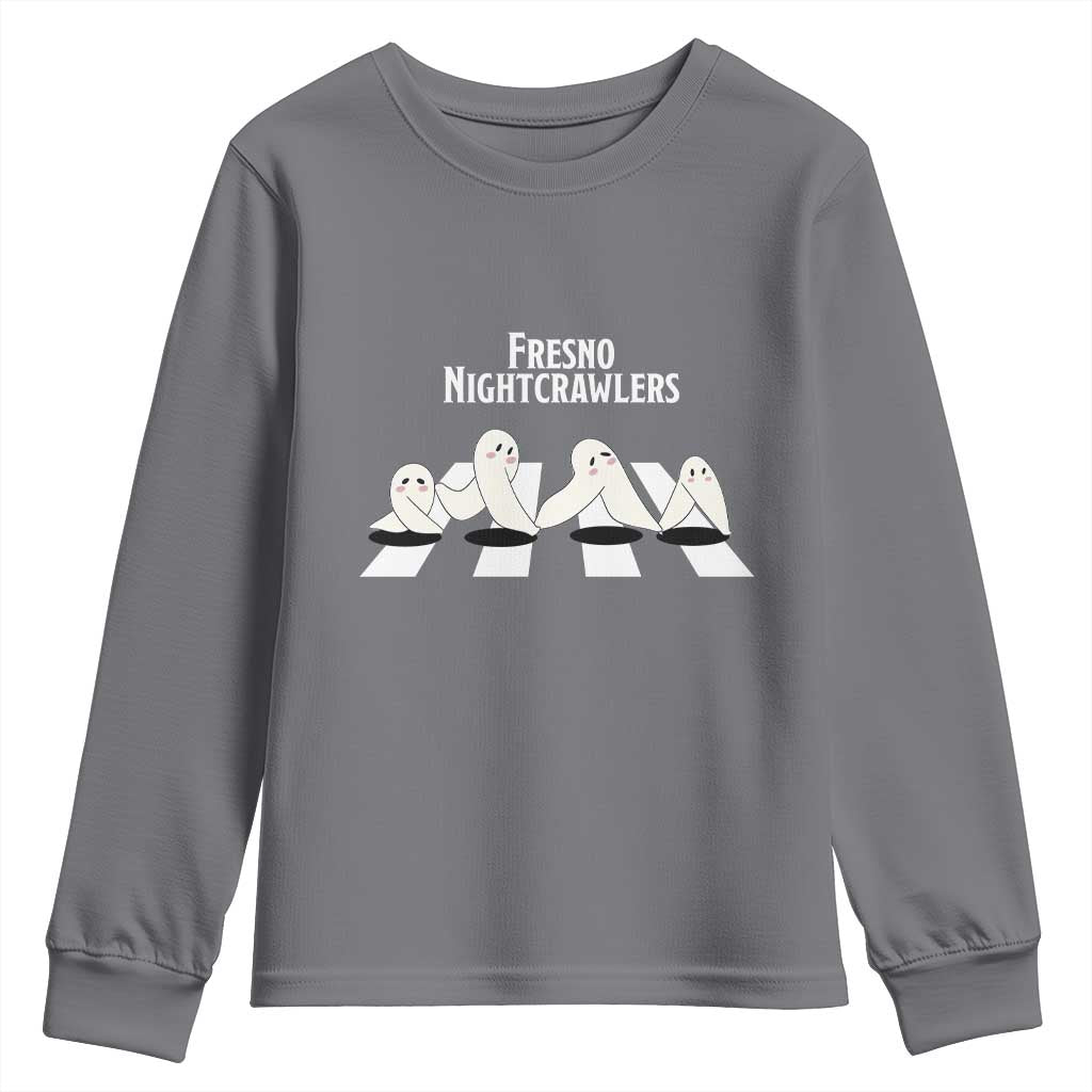 Fresno Nightcrawler Youth Sweatshirt Folklore Gothic Horror Cryptid Gift TS12 Charcoal Print Your Wear