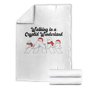 Funny Fresno Nightcrawlers Christmas Gift Throw Blanket Walking In A Cryptid Wonderland TS12 White Print Your Wear