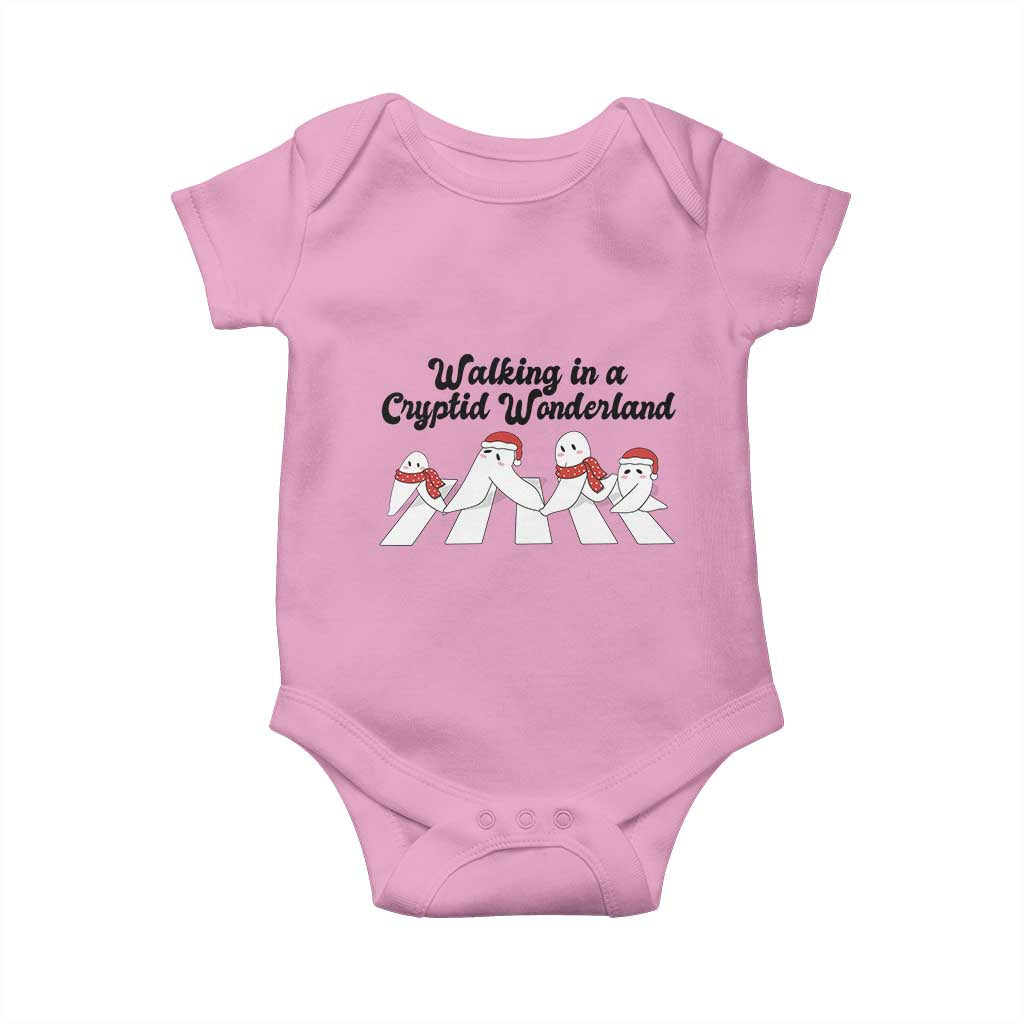 Funny Fresno Nightcrawlers Christmas Gift Baby Onesie Walking In A Cryptid Wonderland TS12 Light Pink Print Your Wear