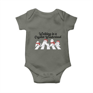 Funny Fresno Nightcrawlers Christmas Gift Baby Onesie Walking In A Cryptid Wonderland TS12 Military Green Print Your Wear