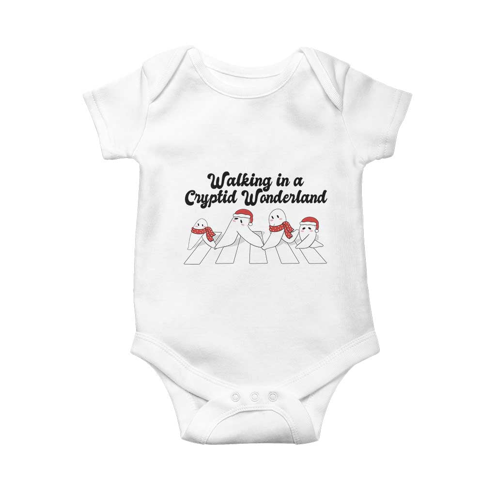 Funny Fresno Nightcrawlers Christmas Gift Baby Onesie Walking In A Cryptid Wonderland TS12 White Print Your Wear