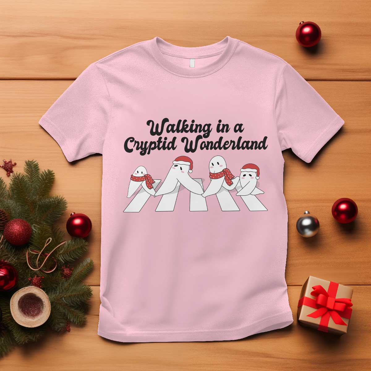 Funny Fresno Nightcrawlers Christmas Gift T Shirt Walking In A Cryptid Wonderland TS12 Light Pink Print Your Wear