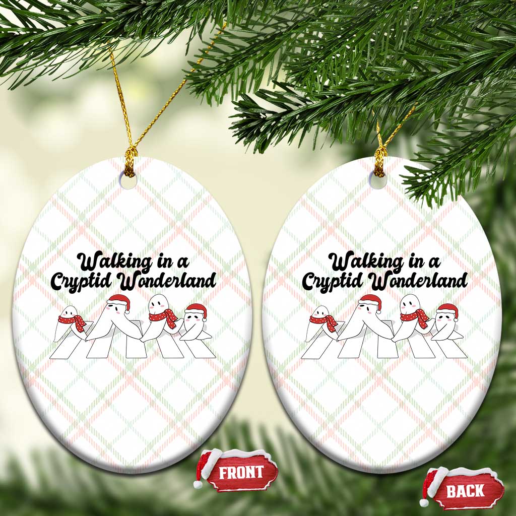 Funny Fresno Nightcrawlers Christmas Gift Ceramic Ornament Walking In A Cryptid Wonderland TS12 Print Your Wear