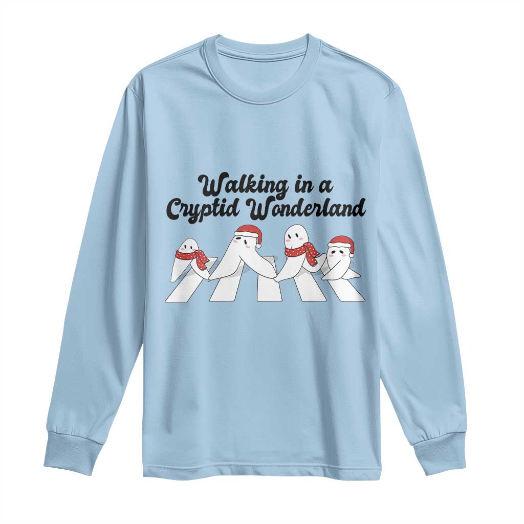 Funny Fresno Nightcrawlers Christmas Gift Long Sleeve Shirt Walking In A Cryptid Wonderland TS12 Light Blue Print Your Wear