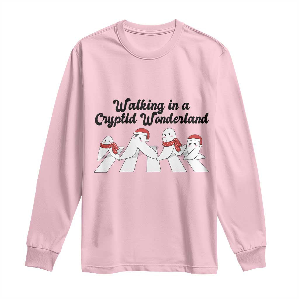 Funny Fresno Nightcrawlers Christmas Gift Long Sleeve Shirt Walking In A Cryptid Wonderland TS12 Light Pink Print Your Wear