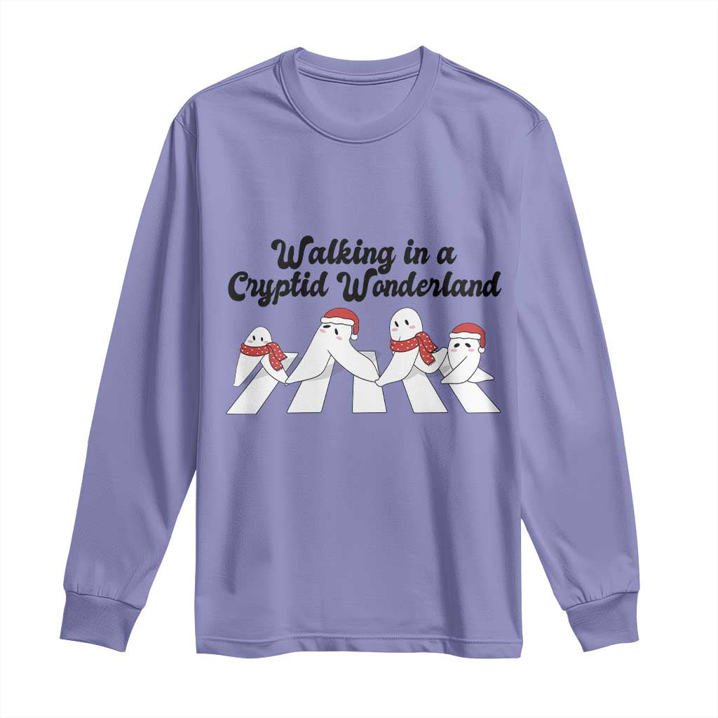 Funny Fresno Nightcrawlers Christmas Gift Long Sleeve Shirt Walking In A Cryptid Wonderland TS12 Violet Print Your Wear