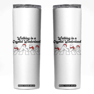 Funny Fresno Nightcrawlers Christmas Gift Skinny Tumbler Walking In A Cryptid Wonderland TS12 White Print Your Wear