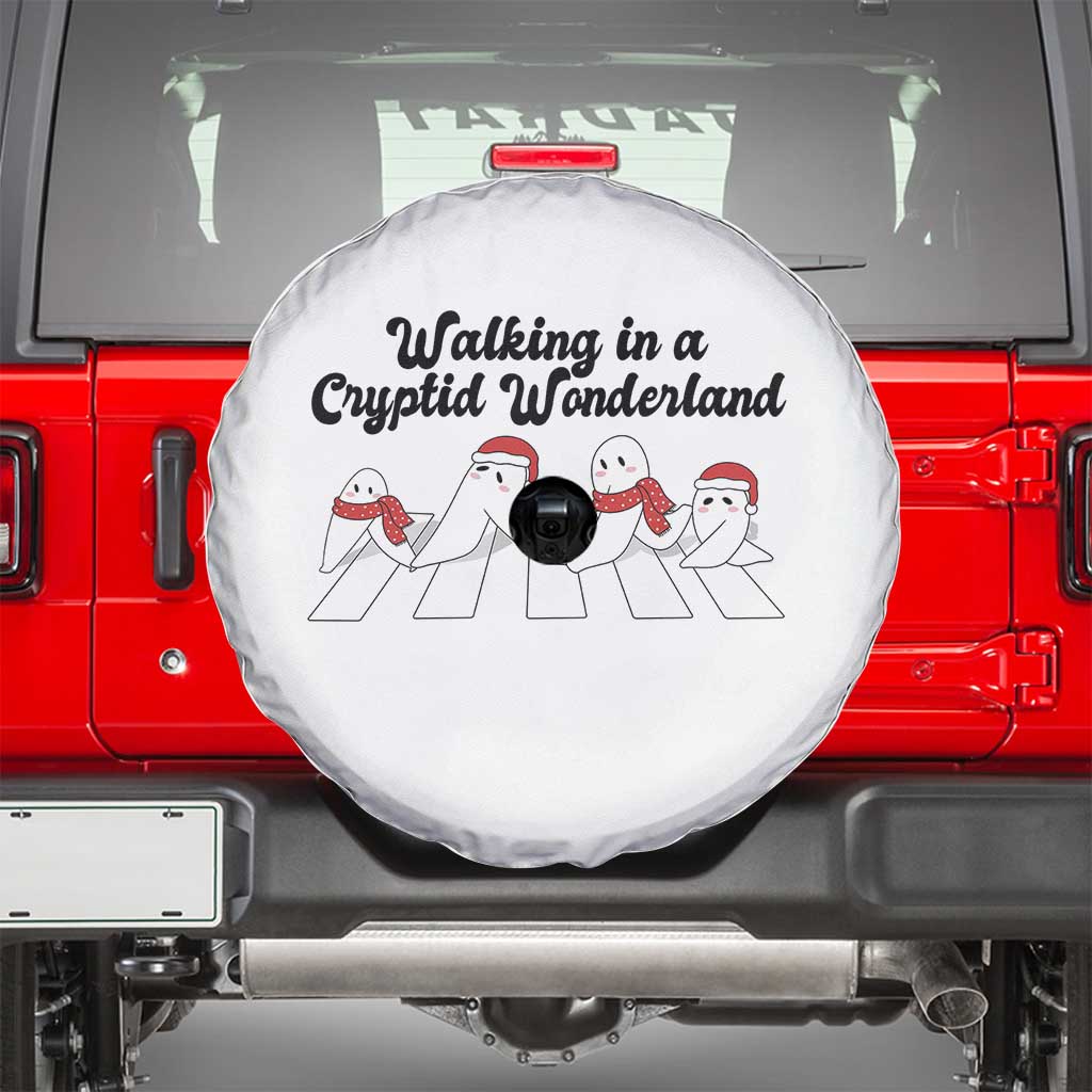 Funny Fresno Nightcrawlers Christmas Gift Spare Tire Cover Walking In A Cryptid Wonderland TS12 White Print Your Wear