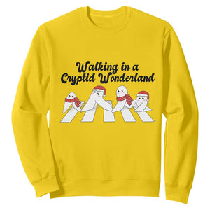 Funny Fresno Nightcrawlers Christmas Gift Sweatshirt Walking In A Cryptid Wonderland TS12 Daisy Print Your Wear